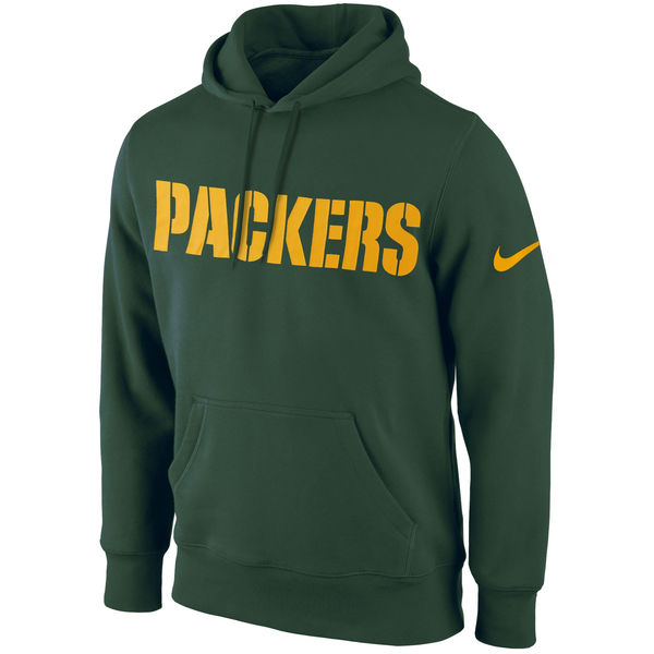 Men Green Bay Packers Nike KO Wordmark Performance Hoodie Green